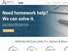 Tablet Screenshot of homeworkhelponline.net